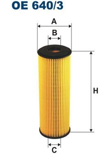 OE640/3 Yag Filtresi W202 94-00 C208 97-00 W124 93-95 W163 98-05 W140 93-98 OE6403 (WA236223A)