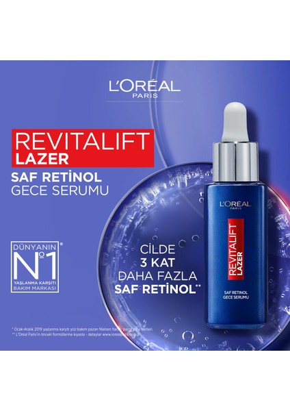 Loreal Revitalift Filler %1.5 Saf Hyaluronik Asit Serum + Saf Retinol Gece Serumu