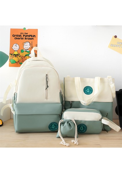 4 Adet Büyük Kapasiteli Sırt Çantası Seti - Yeşil (Yurt Dışından)