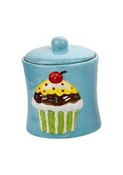 Cupcake Seramik 12 cm Orta Kavanoz