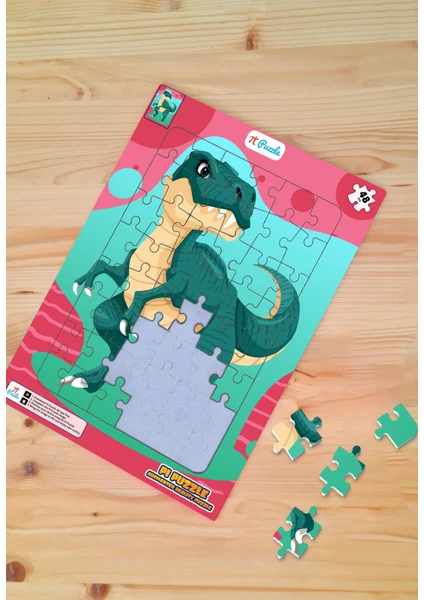 Canlanan Puzzle - Tyrannosaurus Rex (Sürpriz Pırıl )