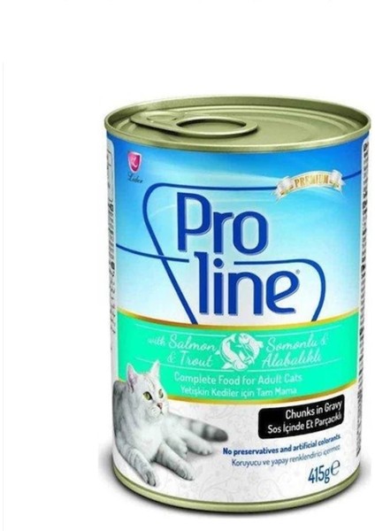 Somon ve Alabalıklı 415 gr Kedi Konservesix 6 Adet