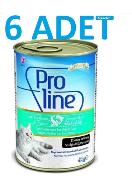 Somon ve Alabalıklı 415 gr Kedi Konservesix 6 Adet fiyatları