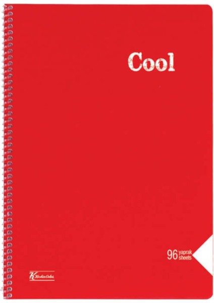 Cool A4 96 Yaprak Pp Kapak Spiralli Defter DÜZ(ÇİZGİSİZ)