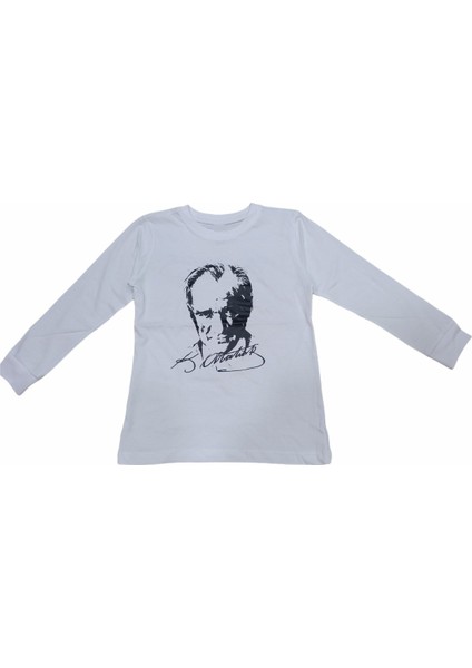 Erkek Çocuk / Kız Çocuk Atatürk Desenli Sırtı Imzalı Swetshirt