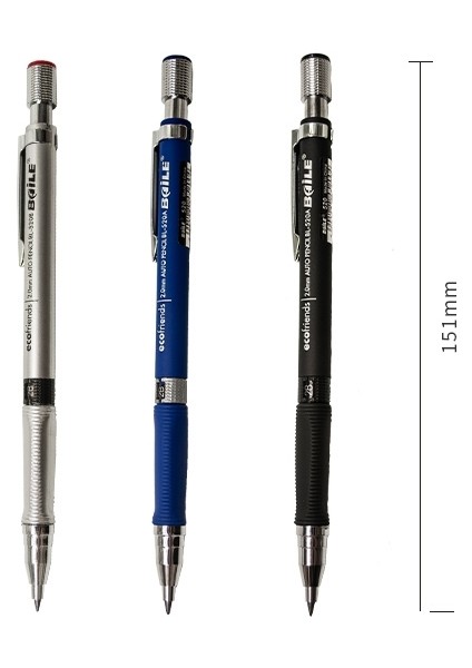 5 Adet Baile 2.0mm Otomatik 2b Kalem, Renk: Mavi (Yurt Dışından)