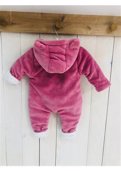 Coral Soft Düğmeli Sevimli Ayıcık Bebek Tulumu modelleri