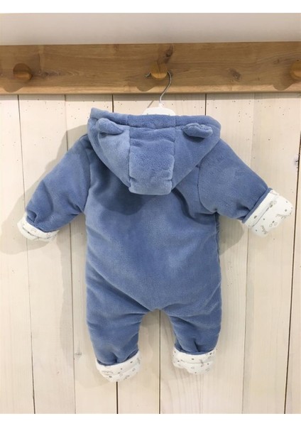 Coral Soft Düğmeli Sevimli Ayıcık Bebek Tulumu