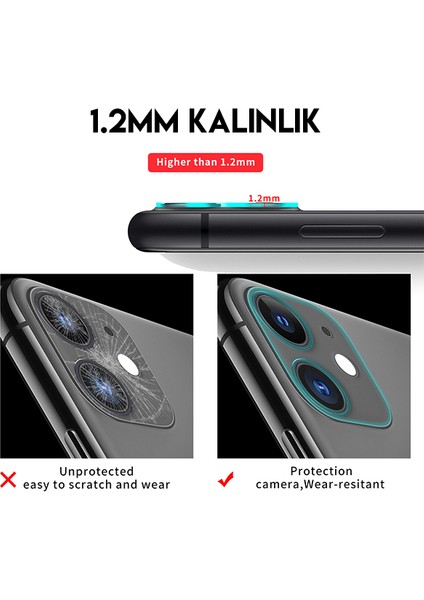 Apple iPhone 11 Kamera Koruma Lens Camı