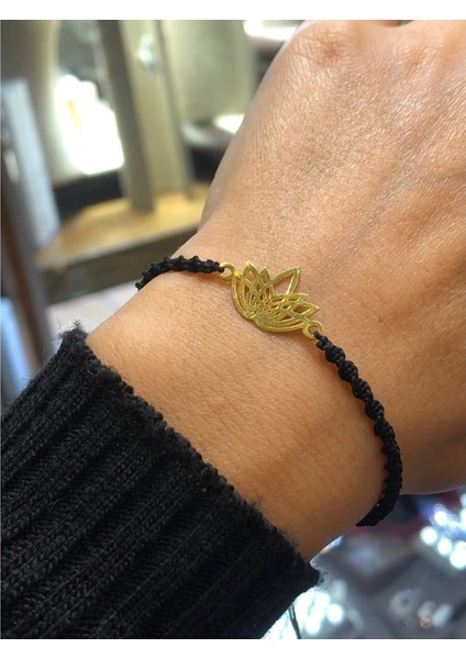 Altın Bileklik Lotus Çiçeği Moda Bileklik