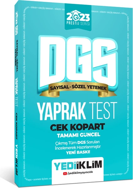 Yediiklim Yayınları ALES 2023 Çek Kopart Yaprak Test