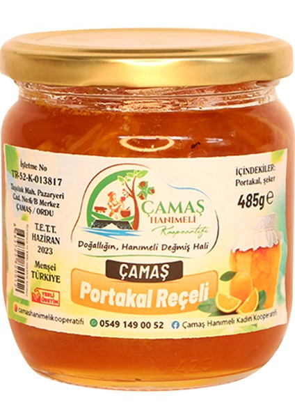 Çamaş Hanımeli Kooperatifi Portakal Reçeli 485 gr