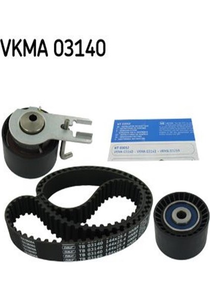 VKMA03140 Eksantrik Rulman Kiti (Triger Seti) P107 P206 P307 C1 C2 C3 C3 Pluriel Xsara Fiesta V Fusion Aveo 1.4Hdi 1.4Tdci (144 Dis Kayis) 1211185 2S6Q8A615AB (WC373266B)