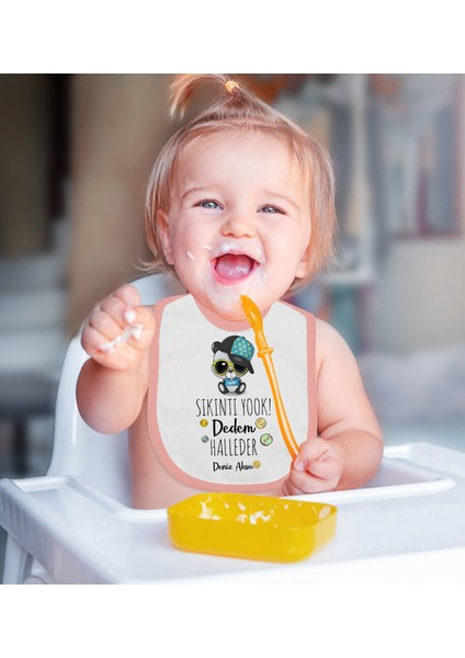 Kids Kişiye Özel Pembe Bebek Mama Önlüğü - Model 76 fiyatları