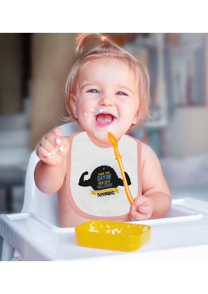 Kids Kişiye Özel Pembe Bebek Mama Önlüğü - Model 67 fiyatları