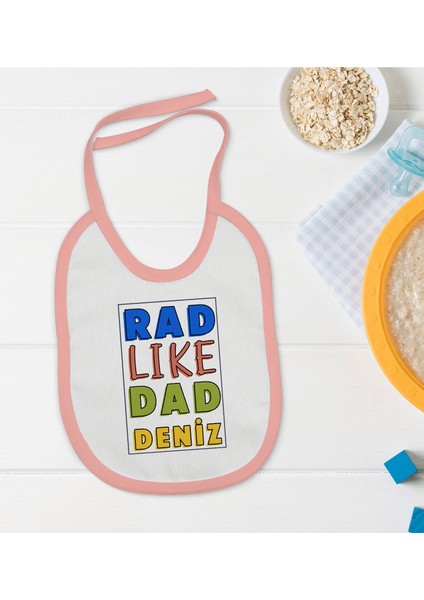 Kids Kişiye Özel Pembe Bebek Mama Önlüğü - Model 113