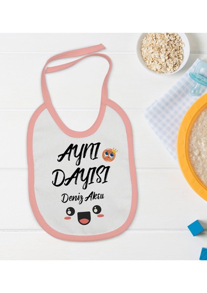 Kids Kişiye Özel Pembe Bebek Mama Önlüğü - Model 47