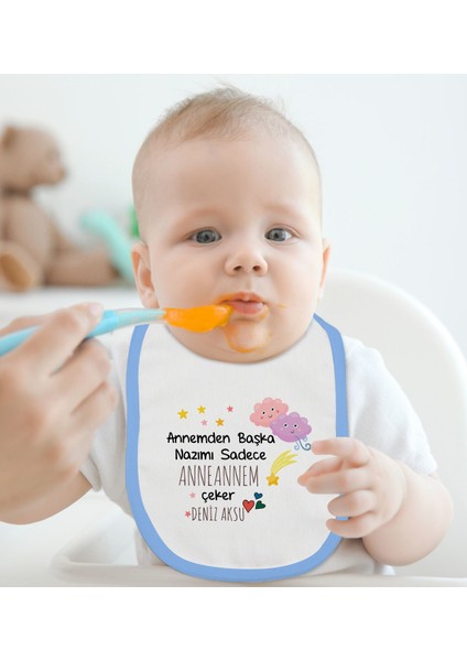 Kids Kişiye Özel Mavi Bebek Mama Önlüğü - Model 81 fiyatları