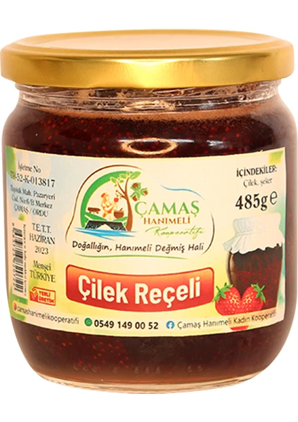 Çamaş Hanımeli Kooperatifi Çilek Reçeli 485 gr