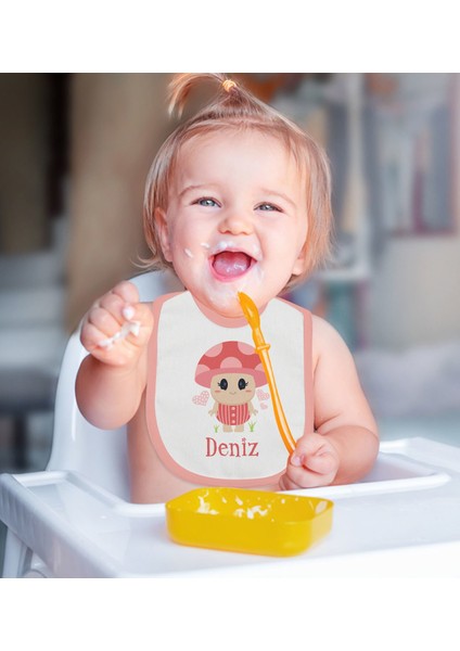 Kids Kişiye Özel Pembe Bebek Mama Önlüğü - Model 123 fiyatları