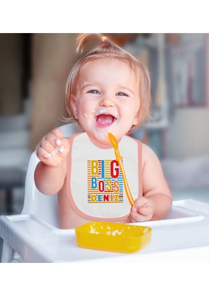 Kids Kişiye Özel Pembe Bebek Mama Önlüğü - Model 112 fiyatları