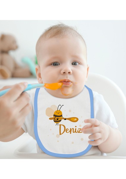 Kids Kişiye Özel Mavi Bebek Mama Önlüğü - Model 171 fiyatları