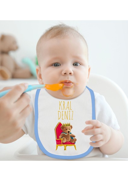 Kids Kişiye Özel Mavi Bebek Mama Önlüğü - Model 142 fiyatları