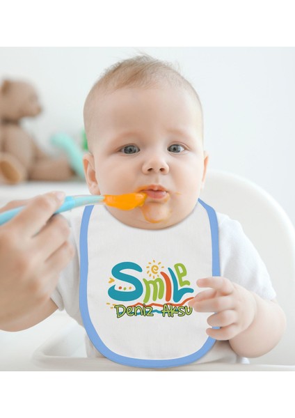 Kids Kişiye Özel Mavi Bebek Mama Önlüğü - Model 140 fiyatları