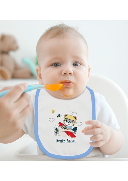 Kids Kişiye Özel Mavi Bebek Mama Önlüğü - Model 138 fiyatları