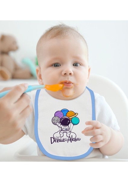 Kids Kişiye Özel Mavi Bebek Mama Önlüğü - Model 192 fiyatları