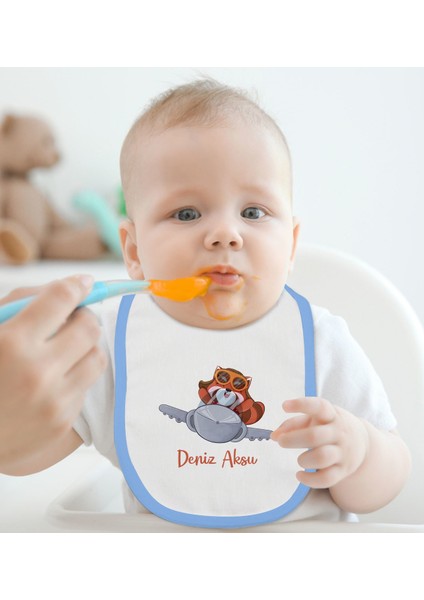 Kids Kişiye Özel Mavi Bebek Mama Önlüğü - Model 185 fiyatları