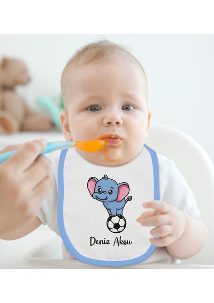 Kids Kişiye Özel Mavi Bebek Mama Önlüğü - Model 201 fiyatları