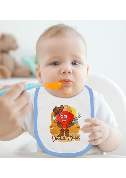 Kids Kişiye Özel Mavi Bebek Mama Önlüğü - Model 190 fiyatları