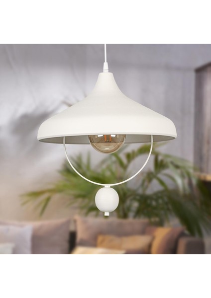 Göksel Tekli Avize Beyaz