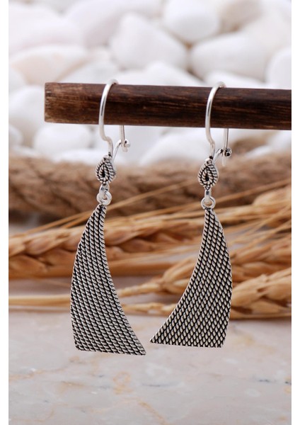 Telkari Elişi Tasarım Gümüş Küpe 5779