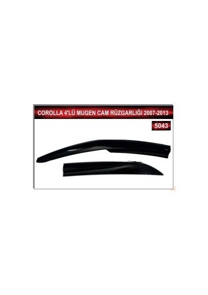 Toyota Corolla 4'lü Mugen Cam Rüzgarlığı 2007-2013