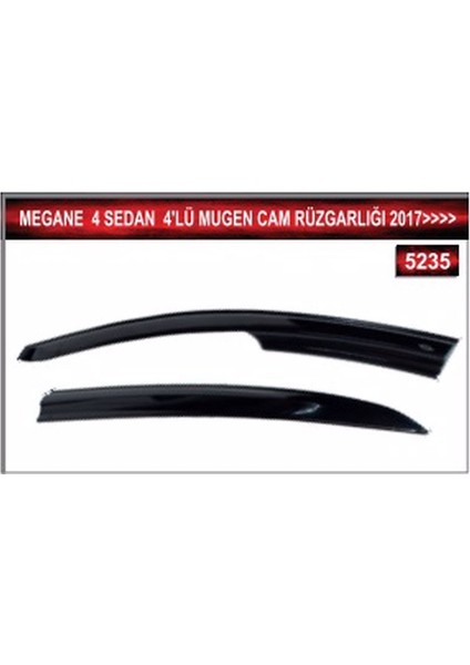 Megane 4 Sedan 4'lü Mugen Cam Rüzgarlığı 2017 ve Üzeri