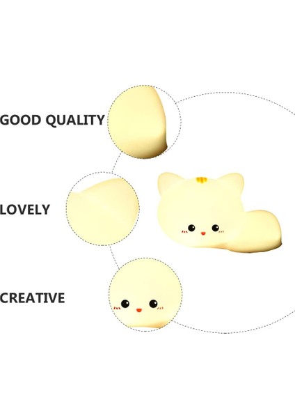 Çocuklar İçin LED Karikatür Figürlü Gece Lambası - Beyaz (Yurt Dışından) modelleri