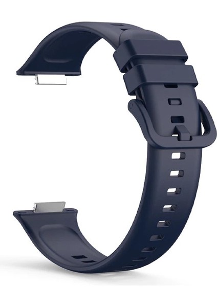 Casestreet Huawei Watch Fit 2 Kordon Mat Kançalı Silikon Krd 43 Lacivert