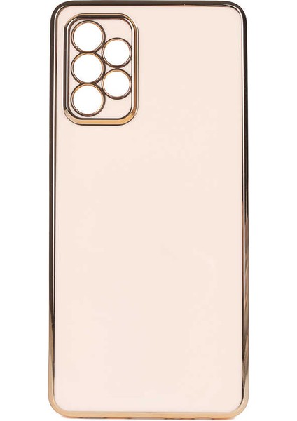 Casestreet Samsung Galaxy A13 4g Kılıf Bark Parlak Silikon Renkli Kenarları Rose Bronz