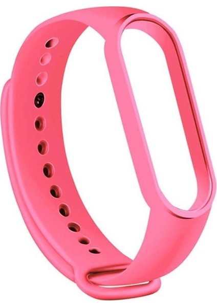 Xiaomi Mi Band 7 Kordon Silikon Mat Klasik Renkli Pembe