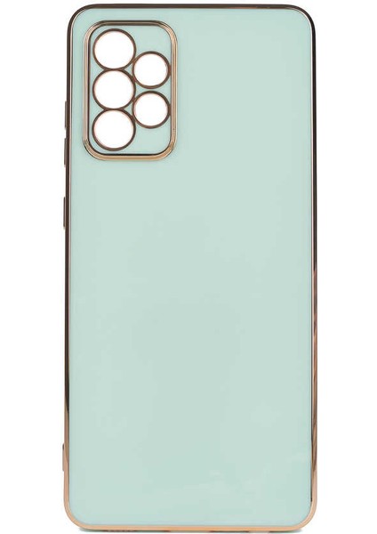 Casestreet Samsung Galaxy A13 4g Kılıf Bark Parlak Silikon Renkli Kenarları Rose Yeşil