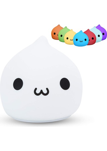 Çocuklar İçin LED Karikatür Figürlü Gece Lambası - Beyaz (Yurt Dışından)