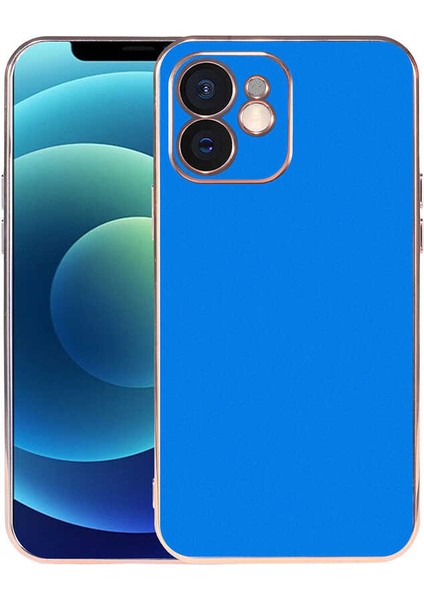 Apple iPhone 11 Kılıf Viyana Kenarları Renkli Kamera Korumalı Silikon Lacivert