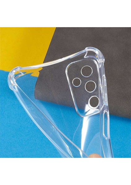 Samsung Galaxy M23 Kılıf Antishock Kamera Korumalı Silikon + Nano Glass Renksiz fiyatları