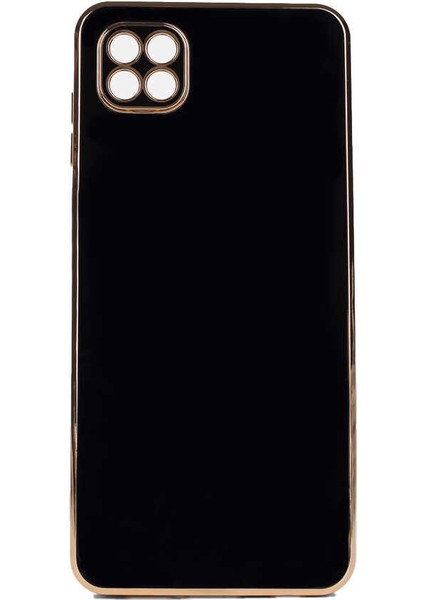 Xiaomi Redmi 9c Kılıf Bark Parlak Silikon Renkli Kenarları Rose Siyah
