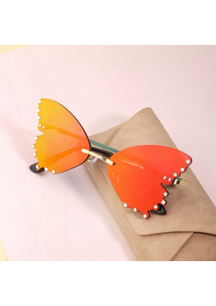 Retro Tarzı Kelebek Güneş Gözlüğü Rhinestones Güneş Gözlükleri Kadın Kadınlar Için Kırmızı (Yurt Dışından) modelleri