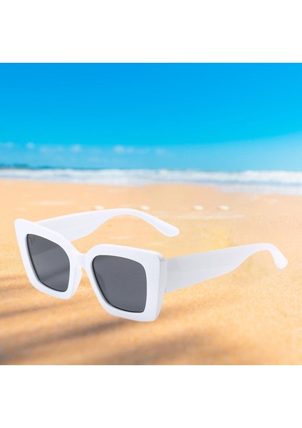 Klasik Güneş Gözlüğü Işınları UV400 Dış Mekan Gözleri Kızlar Erkekler Beyaz (Yurt Dışından) fırsatları