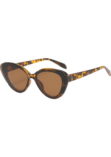 Cat Eye Güneş Gözlüğü Kadın Gözlük Moda UV400 Vintage Style 80 70'lerin Leopard (Yurt Dışından)