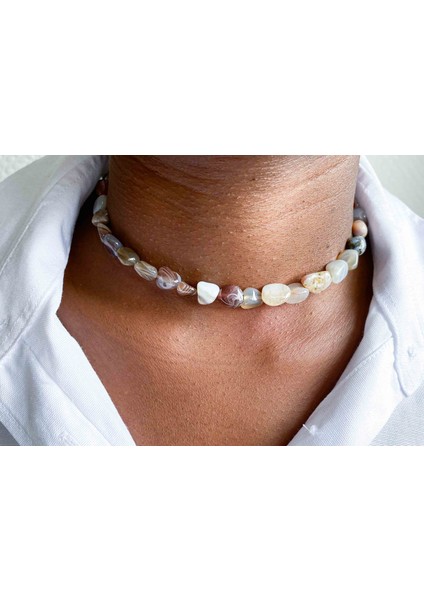 Akik Taşı Doğaltaş Kolye Tımbıl